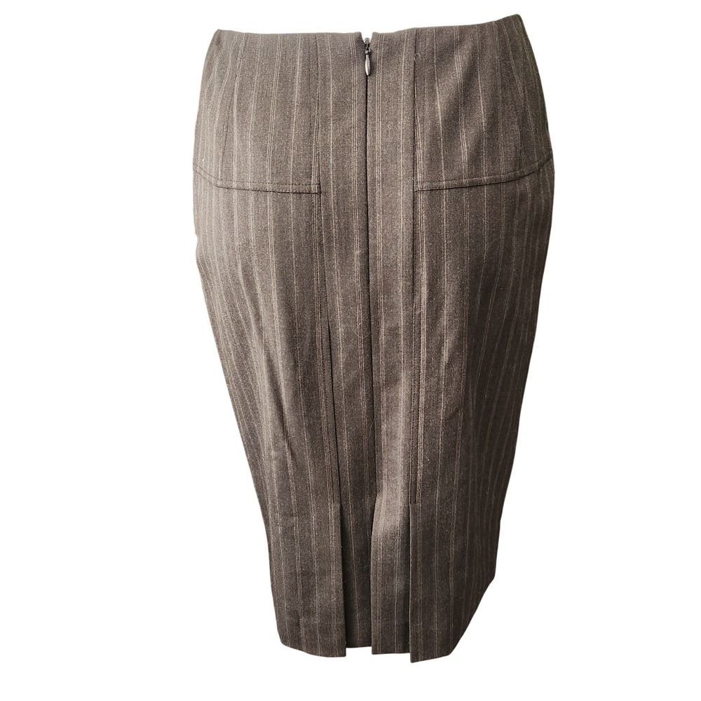VTG Carlisle wool pinstripe pencil skirt New‎ with Tags Charcoal Size 6 - Picture 2 of 7